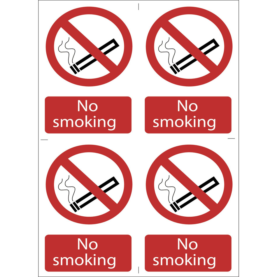 Draper 72166 No Smoking' Prohibition Sign (Pack of 4)