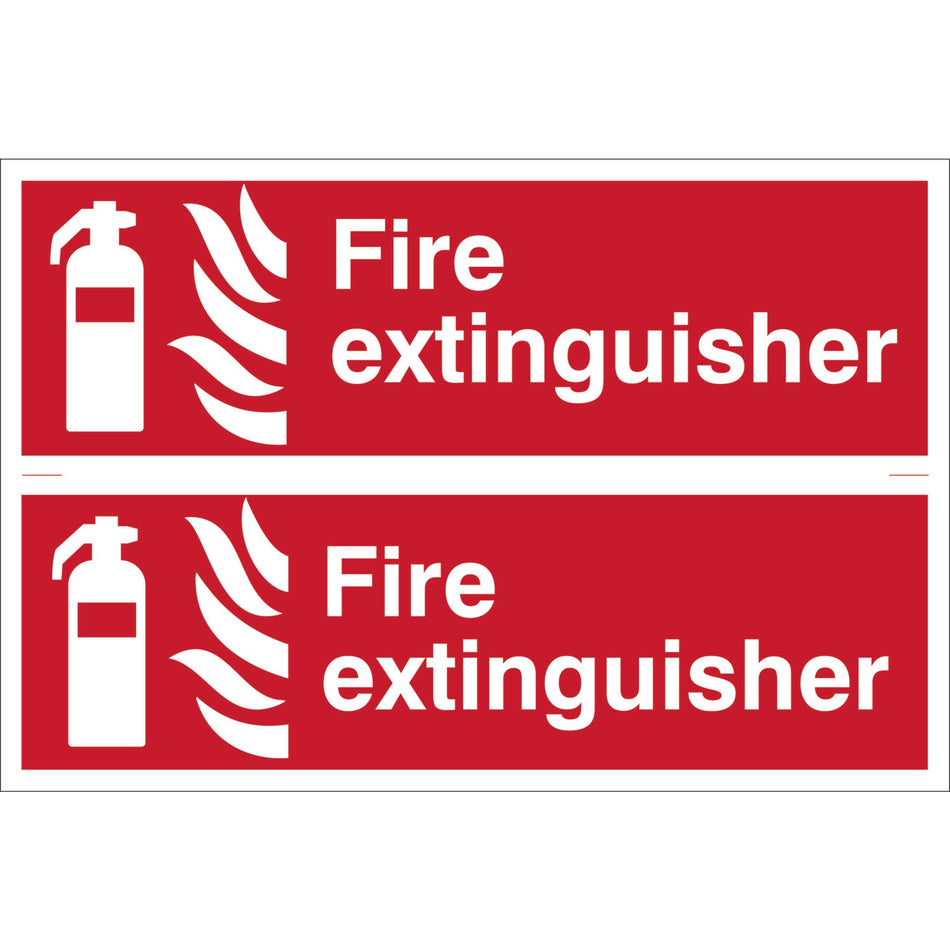 Draper 72444 Fire Extinguisher' Fire Equipment Sign (Pack of 2)
