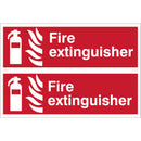 Draper 72444 Fire Extinguisher' Fire Equipment Sign (Pack of 2)