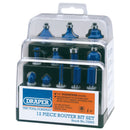 Draper 72892 TCT Router Bit Set, 1/4" (12 Piece)