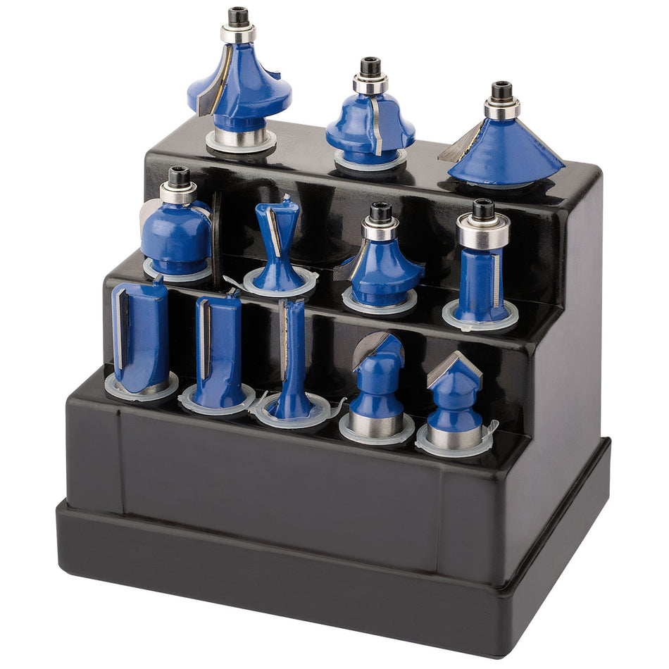 Draper 72893 TCT Router Bit Set, 1/2" (12 Piece)