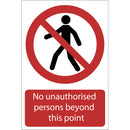 Draper 72937 No Unauthorised Persons Beyond This Point