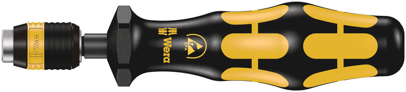 Wera 05074820001 Series 7400 ESD Kraftform pre-set, adjustable torque screwdrivers (0,1-1,5 Nm) with Rapidaptor quick-release chuck, handle size 89 mm, 7450 ESD x 0.1 Nm x 0.1-0.34 Nm