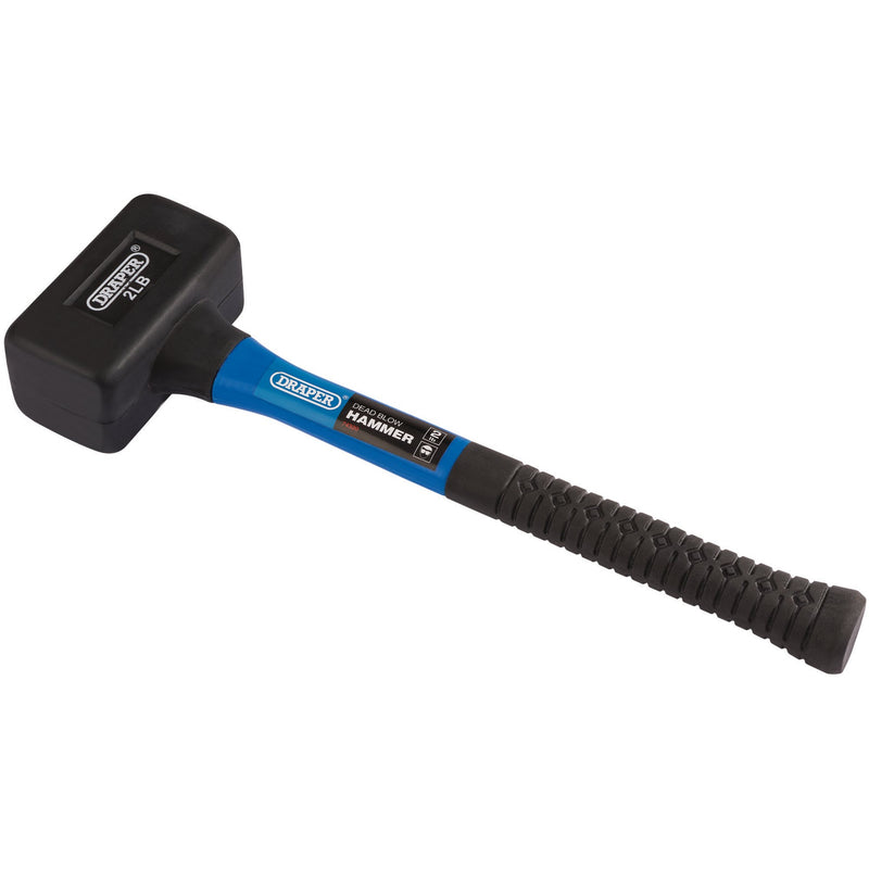 Draper 74320 Rubber Dead Blow Hammer with Fibreglass Shafts, 900g/32oz