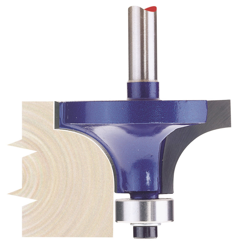 Draper 75343 TCT Router Bit, 1/4" Rounding, 38 x 14mm Radius