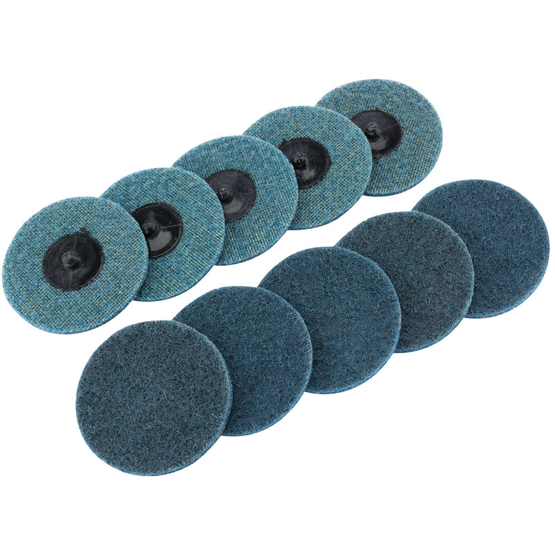 Draper 75626 Polycarbide Abrasive Pads, 75mm, Fine (Pack of 10)