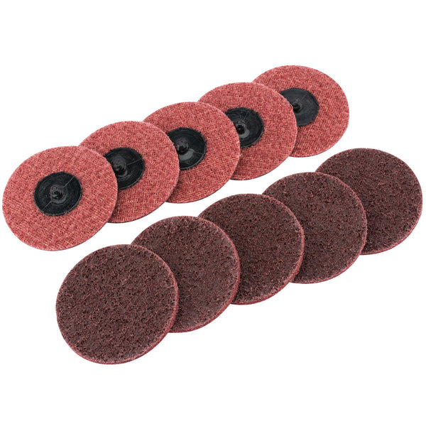 Draper 75627 Polycarbide Abrasive Pads, 75mm, Medium (Pack of 10)