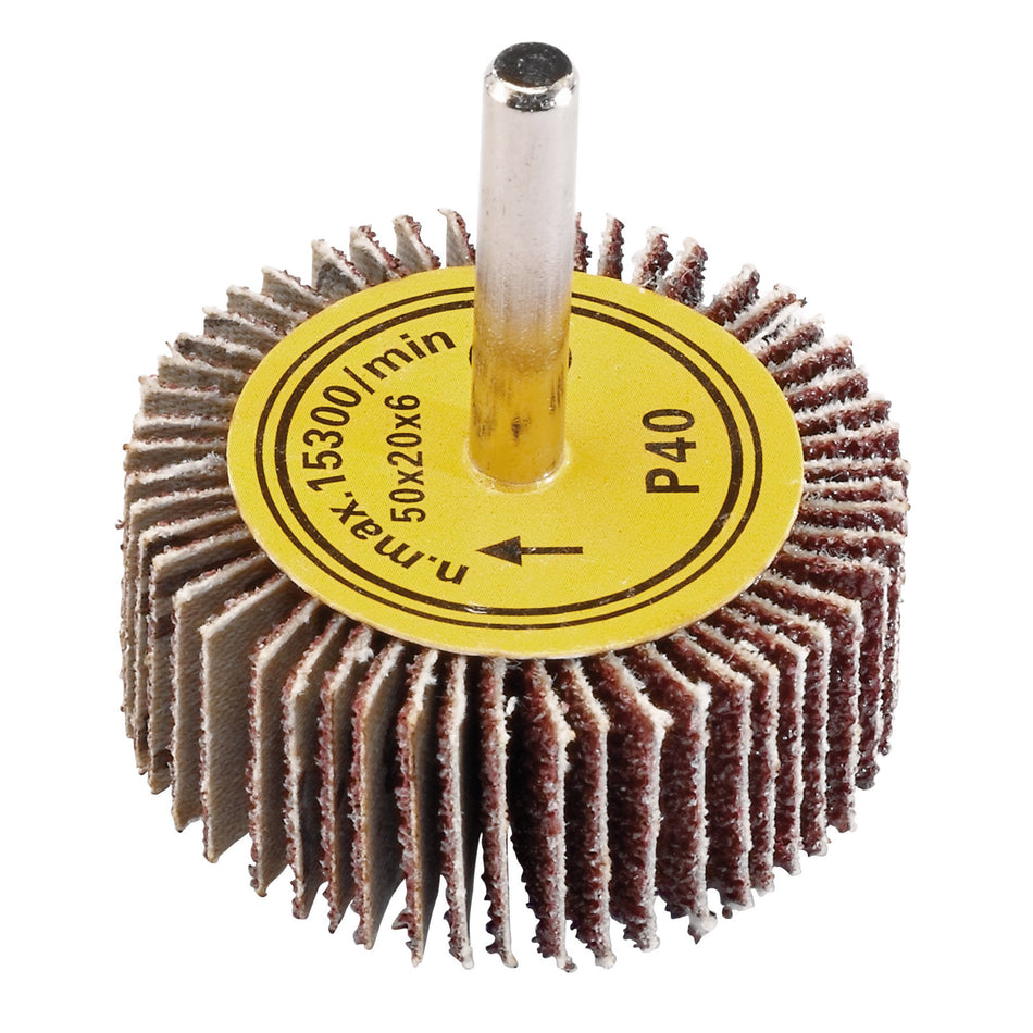 Draper 76456 Abrasive Flap Wheel, 50 x 20mm, 40 Grit