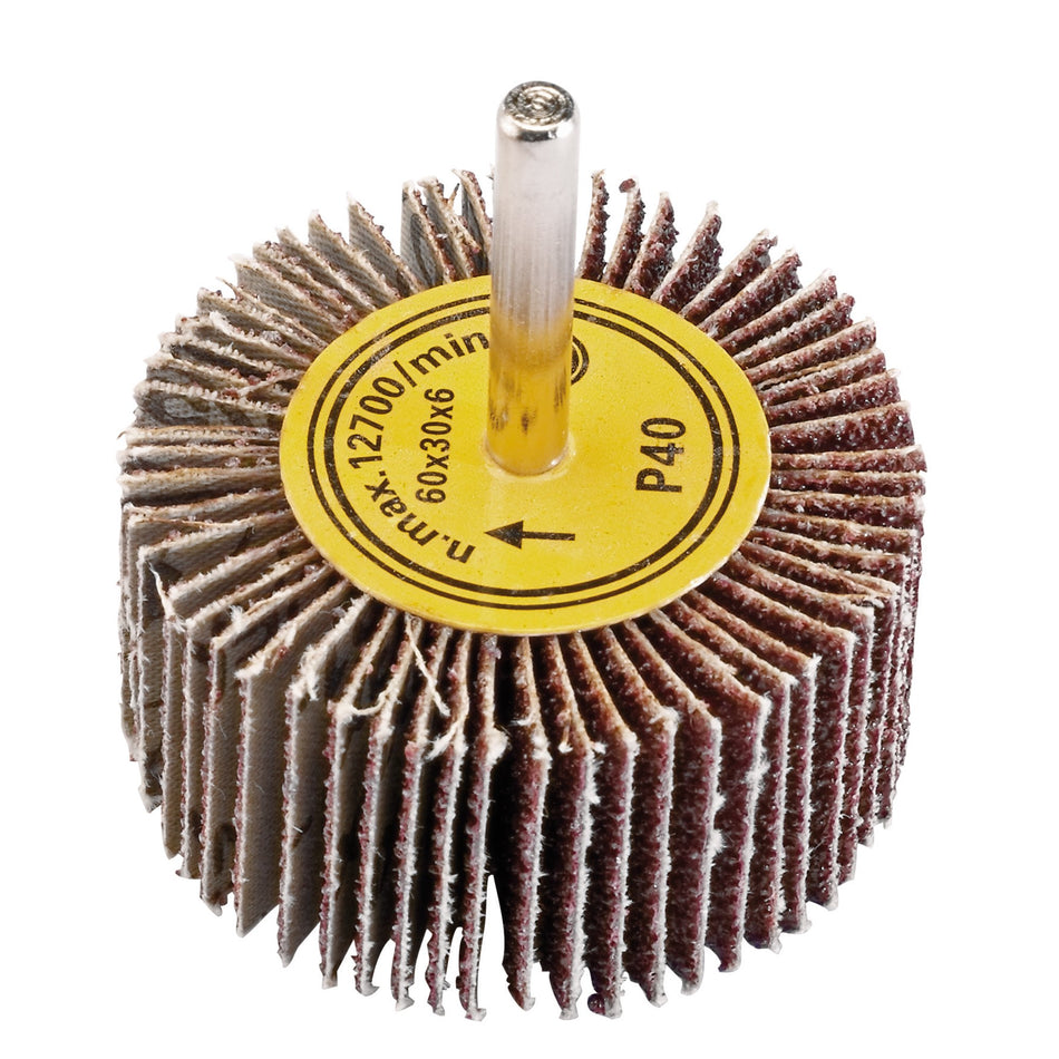Draper 76466 Abrasive Flap Wheel, 60 x 30mm, 40 Grit