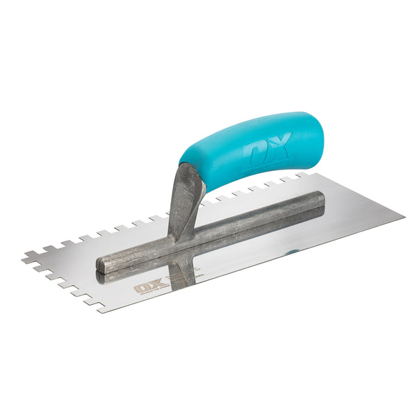 OX Tools OX-T535708 Trade Notched Stainless Steel Tiling Trowel - 8mm