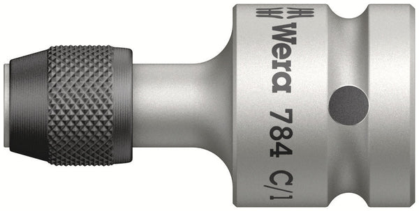 Wera 05042760001 784 C 1/2" Adaptor with quick-release chuck, 784 C/1 x 1/4" x 50 mm