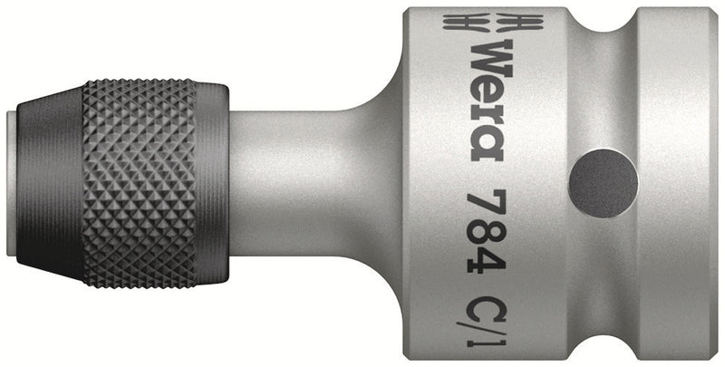 Wera 05042760001 784 C 1/2" Adaptor with quick-release chuck, 784 C/1 x 1/4" x 50 mm