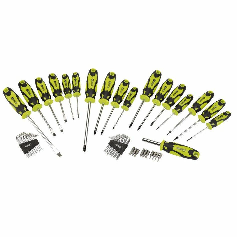 Draper 78619 Screwdriver, Hex Key and Bit Set, Green