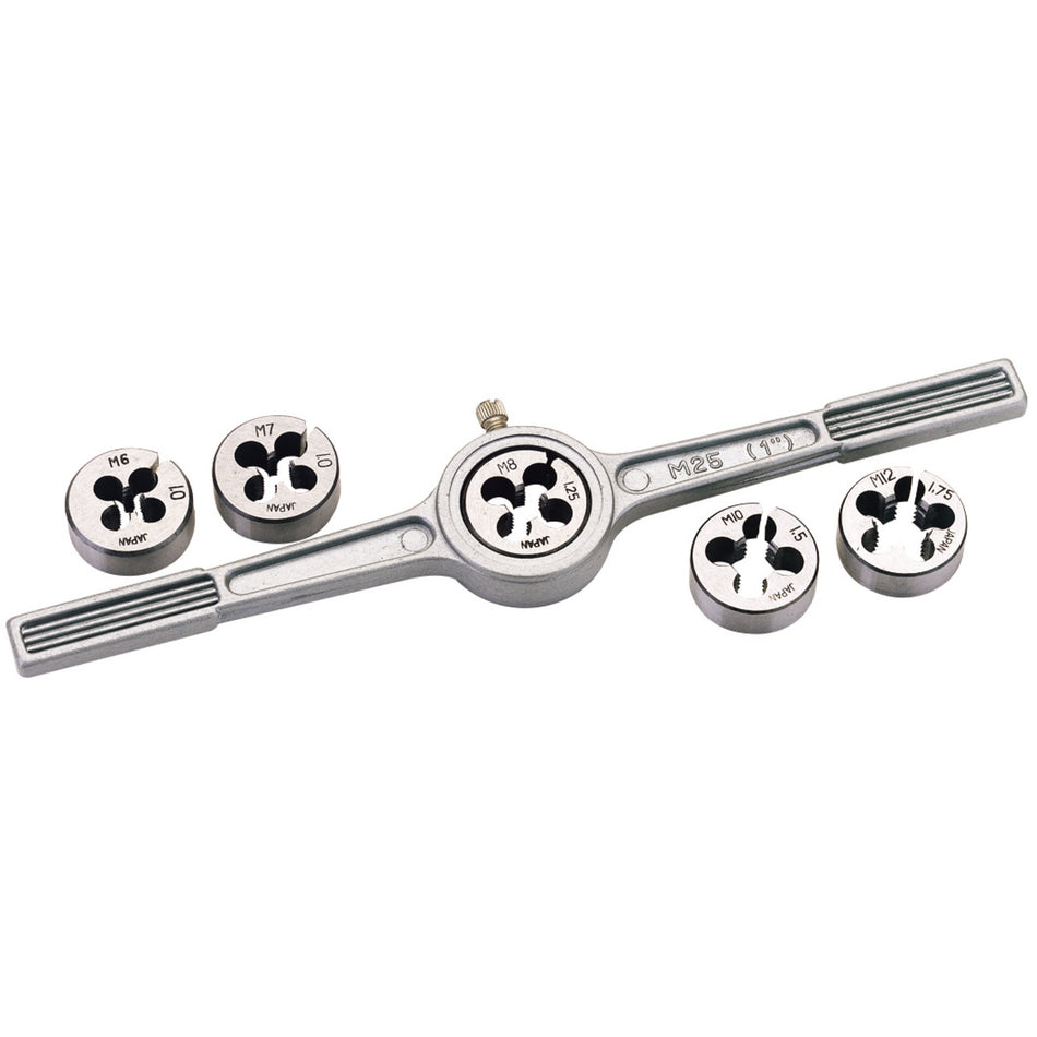 Draper 79197 Circular Metric Die and Holder Set (6 Piece)
