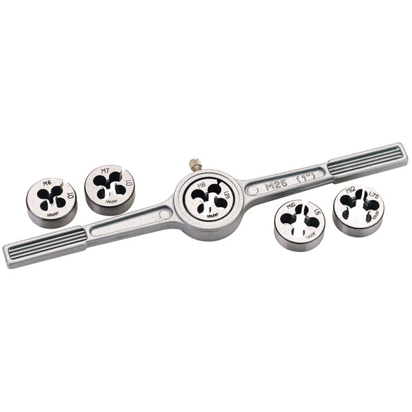 Draper 79197 Circular Metric Die and Holder Set (6 Piece)
