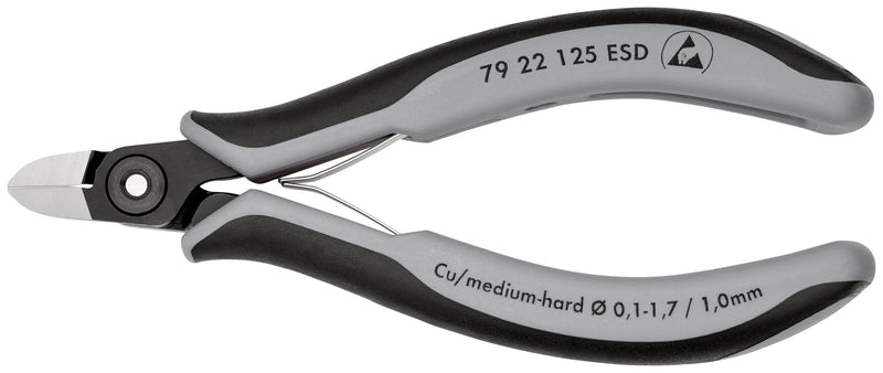 KNIPEX 79 22 125 ESD DIAGONAL CUTTING NIPPERS