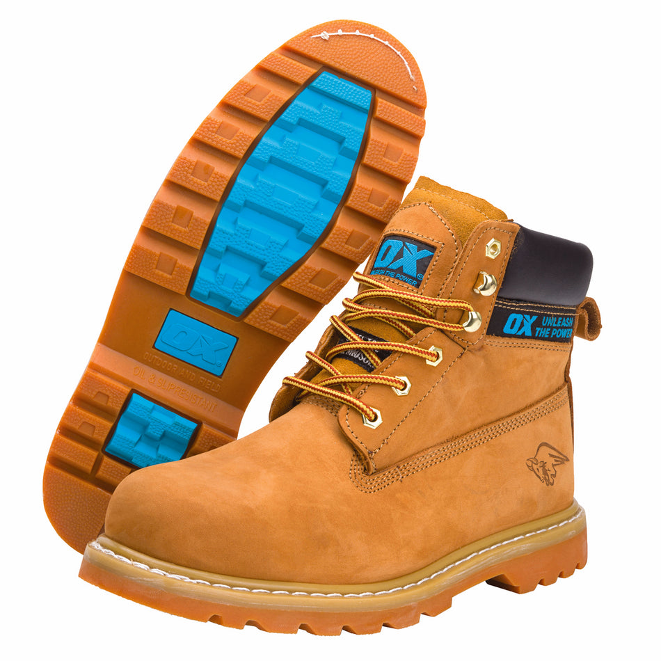 OX Tools OX-S242506 Honey Nubuck Safety Boot  - Size 6