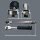 Wera 05004080001 8100 SC 10 Zyklop Metal Ratchet Set with push-through square, 1/2" drive, imperial, 28 pieces