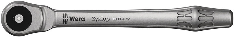 Wera 05004003001 8003 A Zyklop Metal Ratchet with push-through square and 1/4" drive, 1/4" x 141 mm