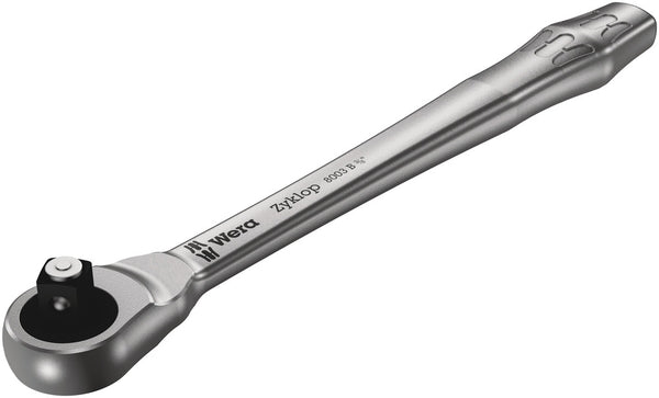 Wera 05004033001 8003 B Zyklop Metal Ratchet with push-through square and 3/8" drive, 3/8" x 222 mm