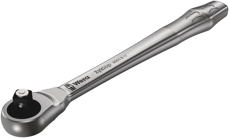 Wera 05004033001 8003 B Zyklop Metal Ratchet with push-through square and 3/8" drive, 3/8" x 222 mm