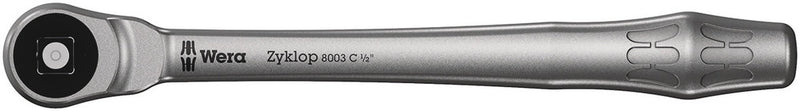 Wera 05004063001 8003 C Zyklop Metal Ratchet with push-through square and 1/2" drive, 1/2" x 281 mm
