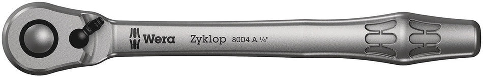 Wera 05004004001 8004 A Zyklop Metal Ratchet with switch lever and 1/4" drive, 1/4" x 141 mm