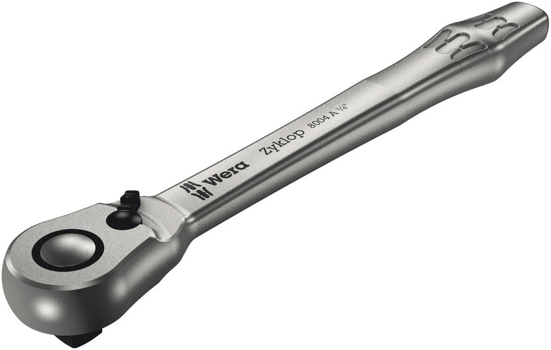 Wera 05004004001 8004 A Zyklop Metal Ratchet with switch lever and 1/4" drive, 1/4" x 141 mm