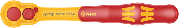 Wera 05004966001 8007 B VDE Zyklop ratchet, insulated, with switch lever, with 3/8" drive, 3/8" x 222 mm