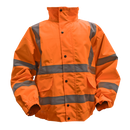 Sealey 802XLO Hi-Vis Orange Jacket with Quilted Lining & Elasticated Waist - X-Large