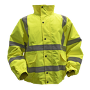 Sealey 802XL Hi-Vis Yellow Jacket with Quilted Lining & Elasticated Waist - X-Large