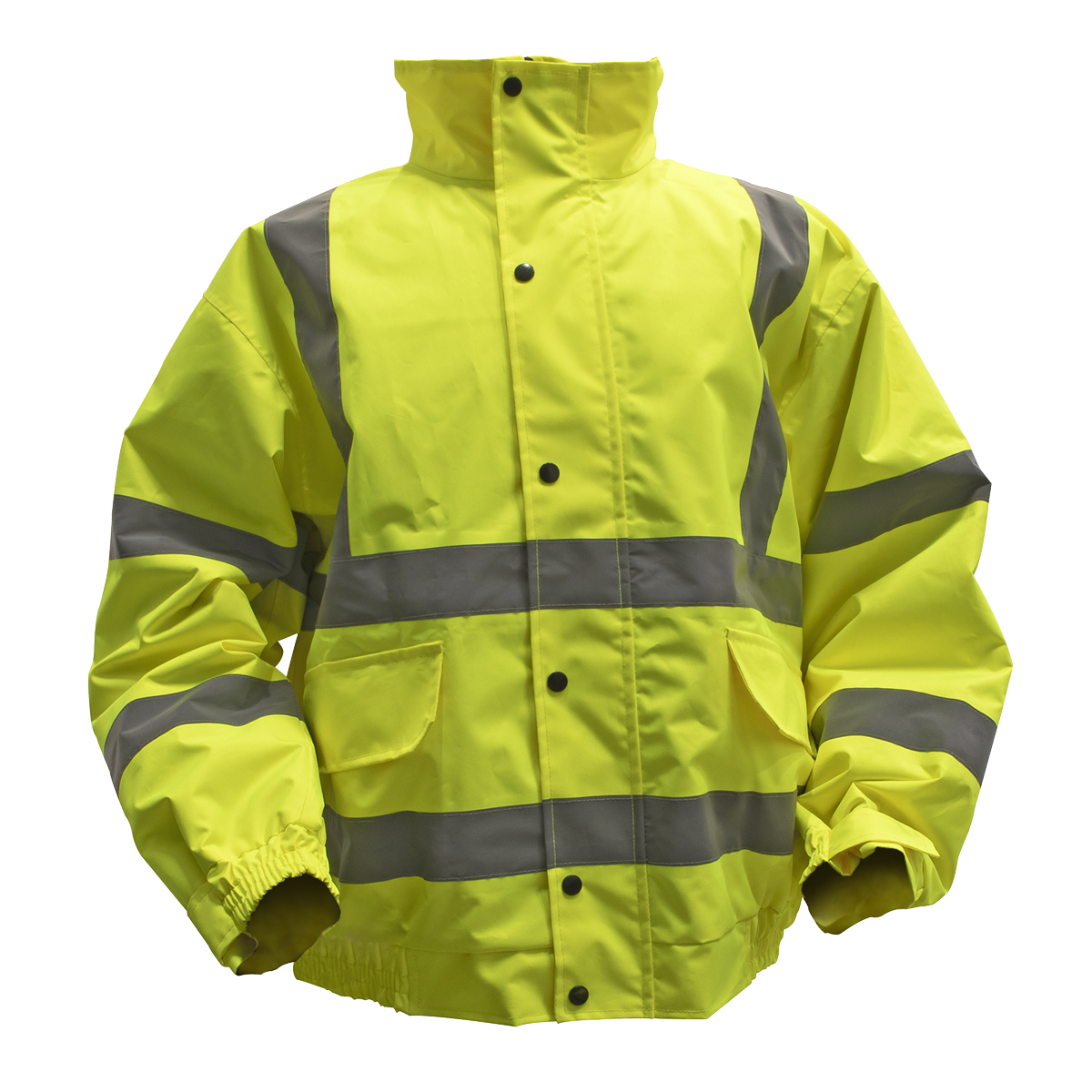 Sealey 802XXL Hi-Vis Yellow Jacket with Quilted Lining & Elasticated Waist - XX-Large