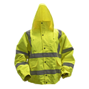 Sealey 802XXL Hi-Vis Yellow Jacket with Quilted Lining & Elasticated Waist - XX-Large