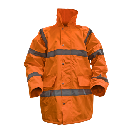 Sealey 806XLO Hi-Vis Orange Motorway Jacket with Quilted Lining - X-Large