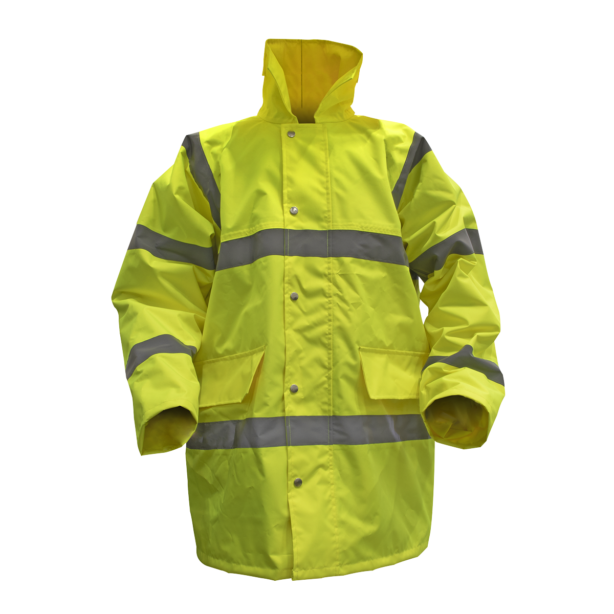 Sealey 806XL Hi-Vis Yellow Motorway Jacket with Quilted Lining - X-Large