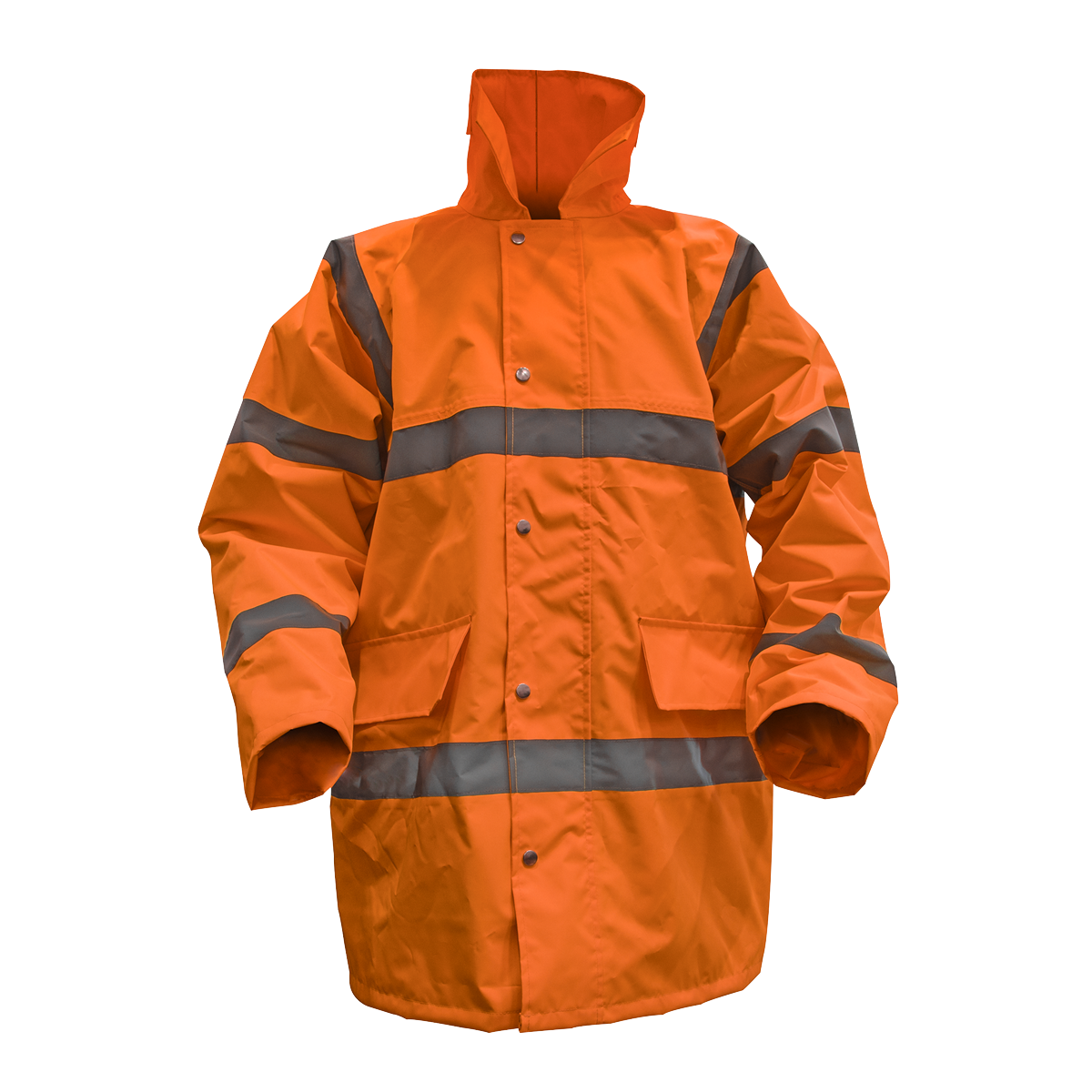 Sealey 806XXLO Hi-Vis Orange Motorway Jacket with Quilted Lining - XX-Large