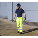 Sealey 807L Hi-Vis Yellow Waterproof Trousers - Large