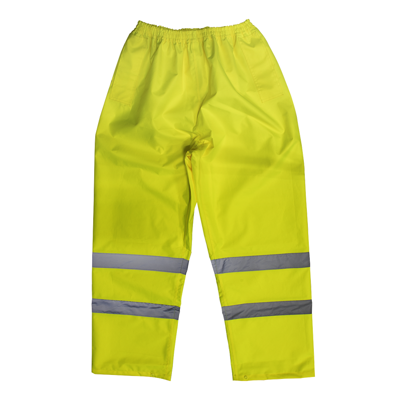 Sealey 807XL Hi-Vis Yellow Waterproof Trousers - X-Large