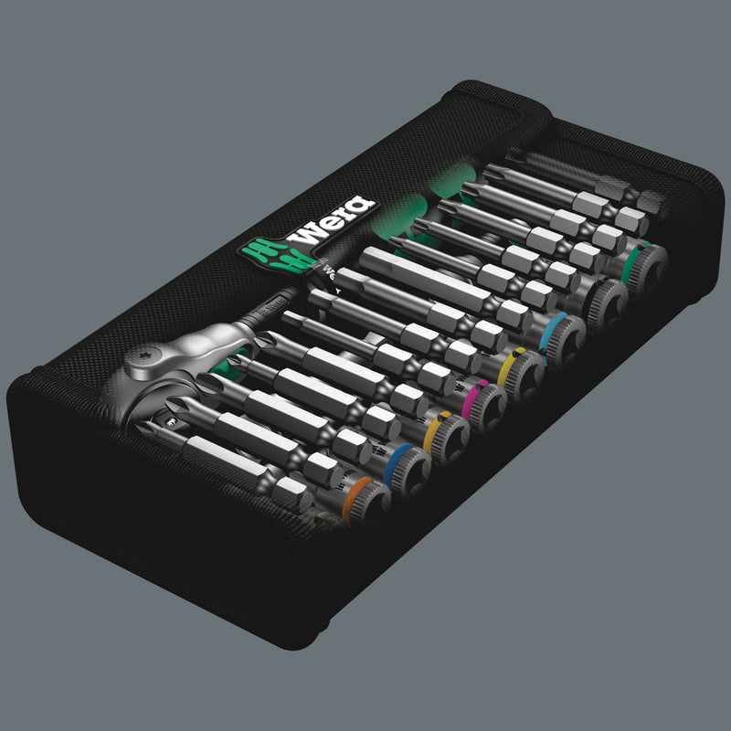 Wera 05004016001 8100 SA 6 Zyklop Speed Ratchet Set, 1/4" drive, metric, 28 pieces