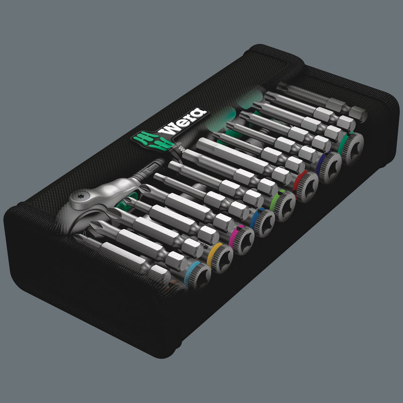Wera 05004019001 8100 SA 9 Zyklop Speed Ratchet Set, 1/4" drive, imperial, 28 pieces