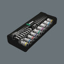 Wera 05004050001 8100 SB 10 Zyklop Metal Ratchet Set with push-through square, 3/8" drive, imperial, 29 pieces