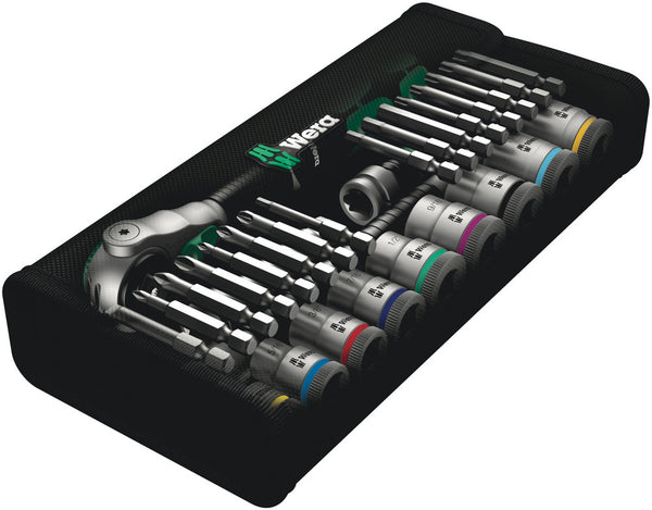 Wera 05004049001 8100 SB 9 Zyklop Speed Ratchet Set, 3/8" drive, imperial, 29 pieces