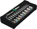 Wera 05004020001 8100 SA 10 Zyklop Metal Ratchet Set with push-through square, 1/4" drive, imperial, 28 pieces