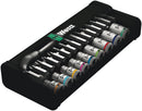 Wera 05004021001 8100 SA 11 Zyklop Metal Ratchet Set with switch lever, 1/4" drive, imperial, 28 pieces