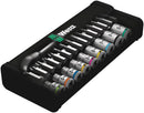 Wera 05004017001 8100 SA 7 Zyklop Metal Ratchet Set with push-through square, 1/4" drive, metric, 28 pieces