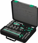 Wera 05160785001 8100 SA/SC 2 Zyklop Speed Ratchet Set, 1/4" drive and 1/2" drive, metric, 43 pieces