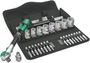 Wera 05004046001 8100 SB 6 Zyklop Speed Ratchet Set, 3/8" drive, metric, 29 pieces