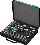 Wera 050036470018100 SC 4 Zyklop Speed Ratchet Set, 1/2" drive, imperial, 38 pieces