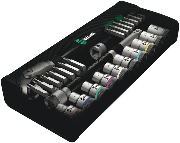 Wera 05004079001 8100 SC 9 Zyklop Speed Ratchet Set, 1/2" drive, imperial, 28 pieces