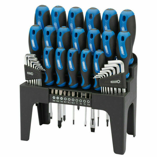 Draper 81294 Screwdriver Set & Allen/Hex Key Bit Set with Storage Stand